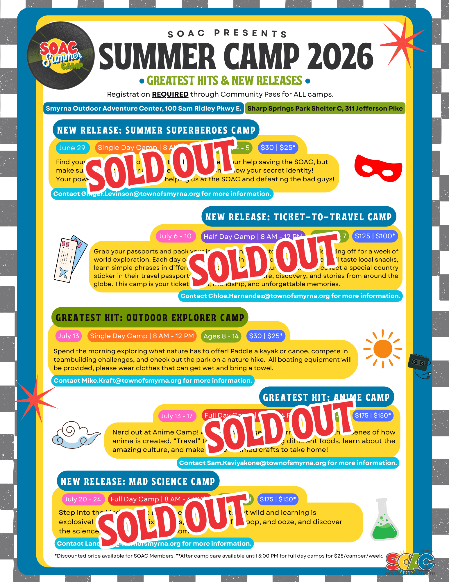 summer camp offerings july